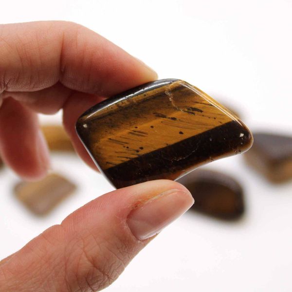 Gepolijste Tuimel Stenen - Large - Gouden Tijgeroog