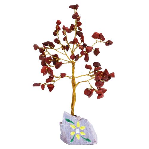 Indiase Edelstenen Boom - Rode jaspis - 80 Stenen