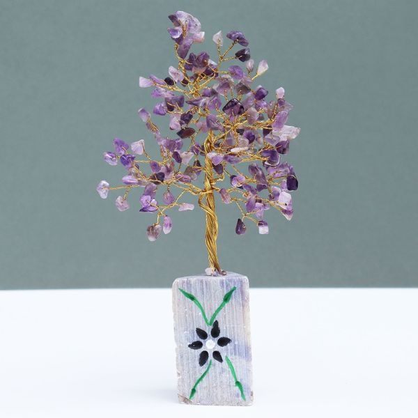 Indiase Edelstenen Boom - Amethist - 160 Stenen