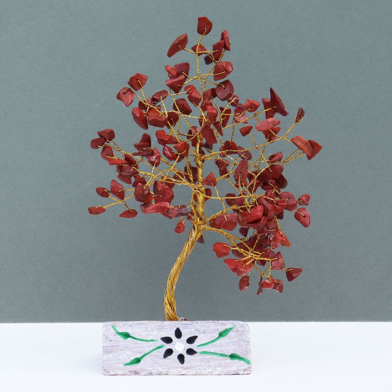 Indiase Edelstenen Boom - Rode Jaspis - 160 Stenen