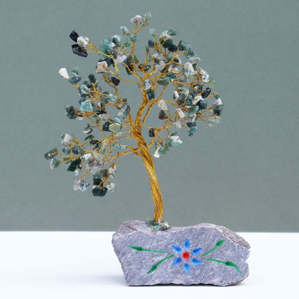 Indiase Edelstenen Boom - Moss Agaat - 160 Stenen