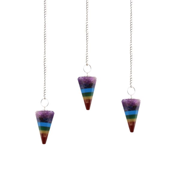 7-kantige Pendel in Chakra-stijl