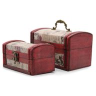 Set van 2 Koloniale Dozen - Bloemen Ontwerp