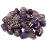 Indiase Runenstenen in Etui - Amethist
