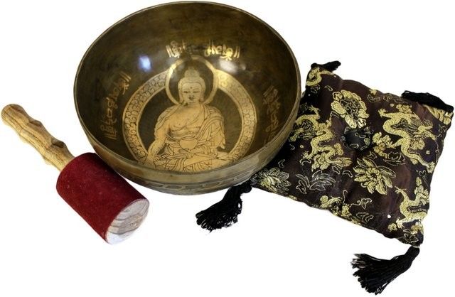 Messing Klankschaal - Gouden Boeddha - Speciale S'Bowl Set