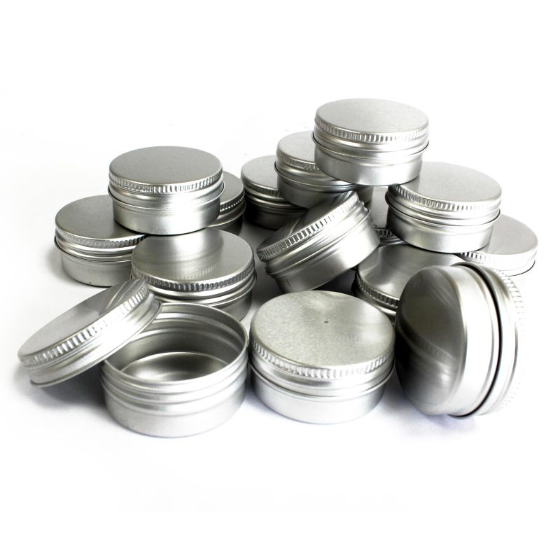 Aluminium Blikje met Schroefdeksel - 38x19mm - Inhoud 10ml