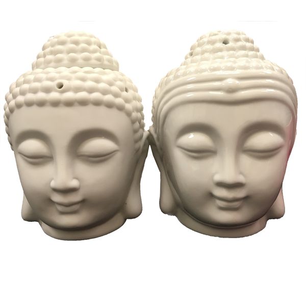 Boeddha Hoofd Olie Brander - Wit