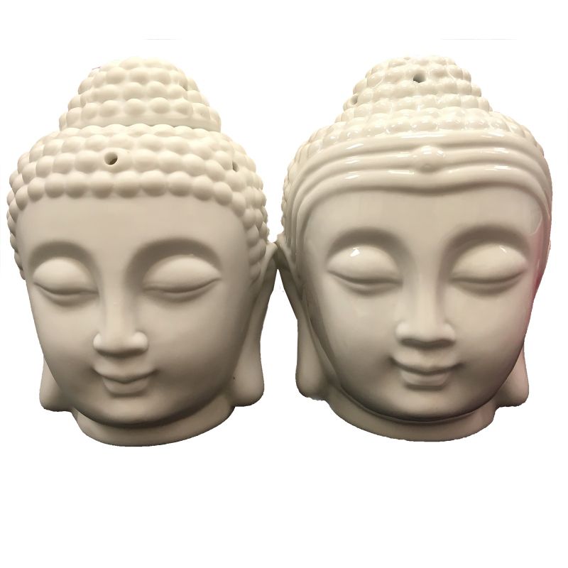 Boeddha Hoofd Olie Brander - Wit