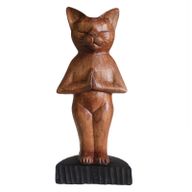 Handgesneden Yoga Katten - Staand