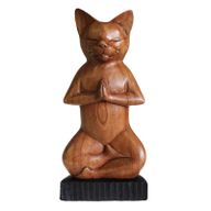 Handgesneden Yoga Katten - Lotus