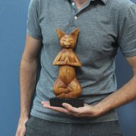 Handgesneden Yoga Katten - Lotus