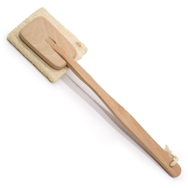 Loofah borstel met lange steel