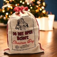 Jute Kerst Zak - Do Not Open Before