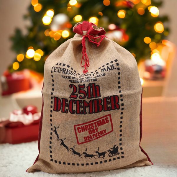 Jute Kerst Zak - 25th December