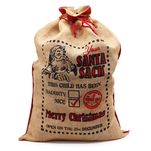 Jute Kerst Zak - This Child Has Been.. Nice!