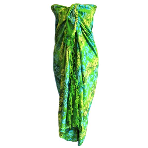 Bali Blokprint Sarong - Orchideeën - (4 verschillende kleuren)