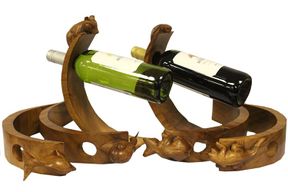 Houten Wijnfleshouder - Muis