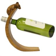 Houten Wijnfleshouder - Muis