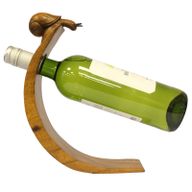 Houten Wijnfleshouder - Slak