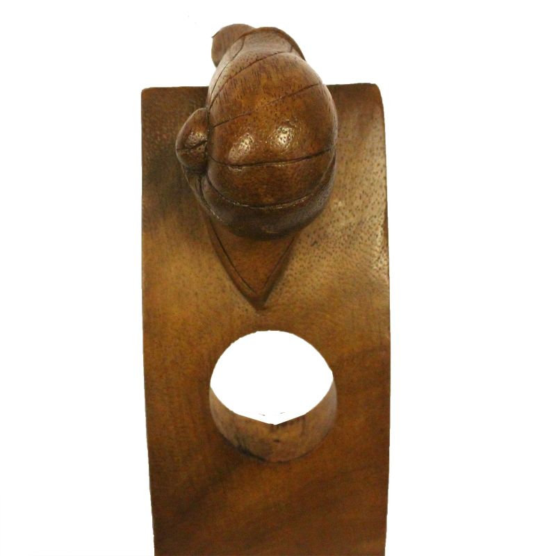 Houten Wijnfleshouder - Slak