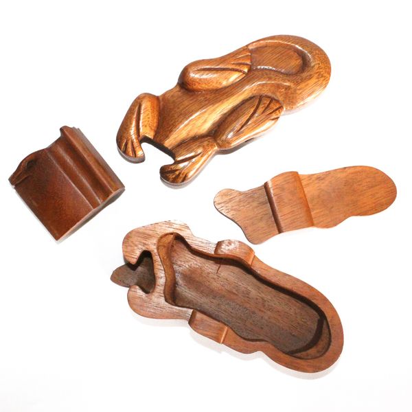 Houten Puzzel Doos uit Bali - Gekko