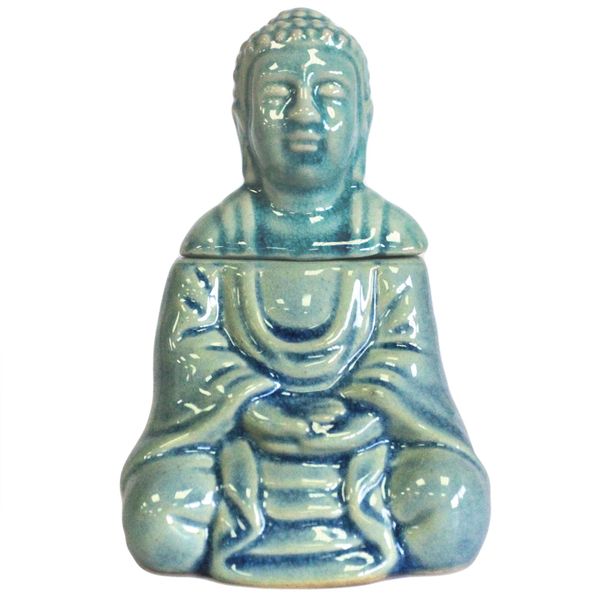 Boeddha Oliebrander - Zittend -Blauw