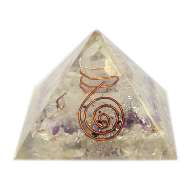Orgonite Piramide - Medium - 55 mm - Edelstenen Korrels en Koper