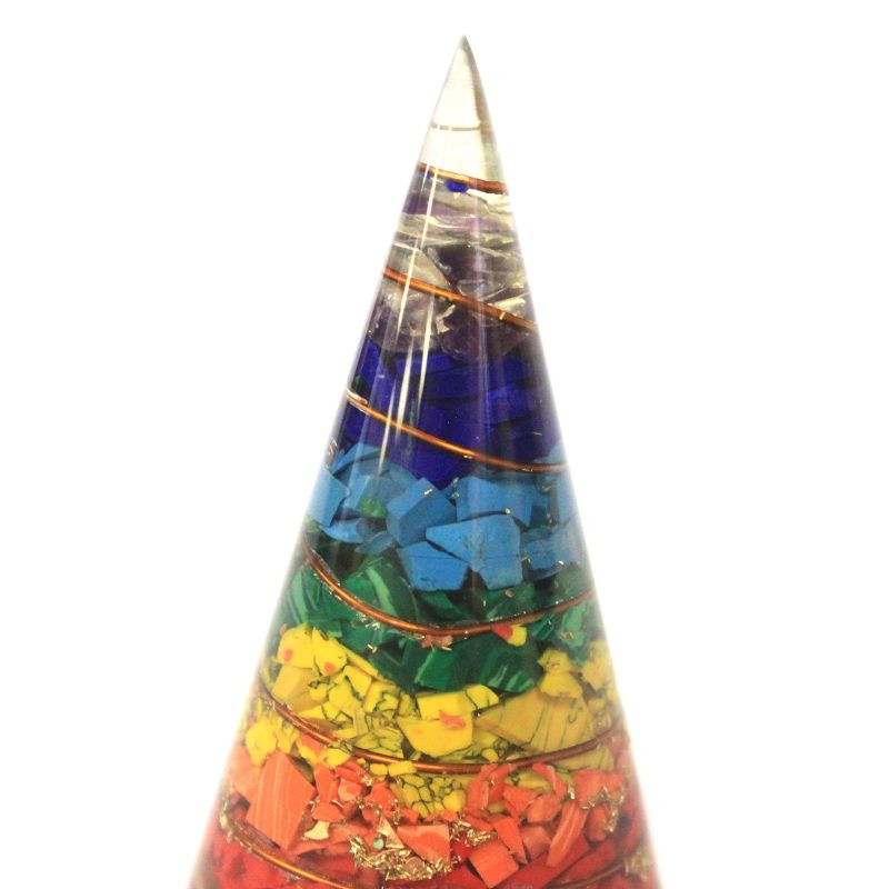 Orgonite Kegel - 80 mm - Multi-chip