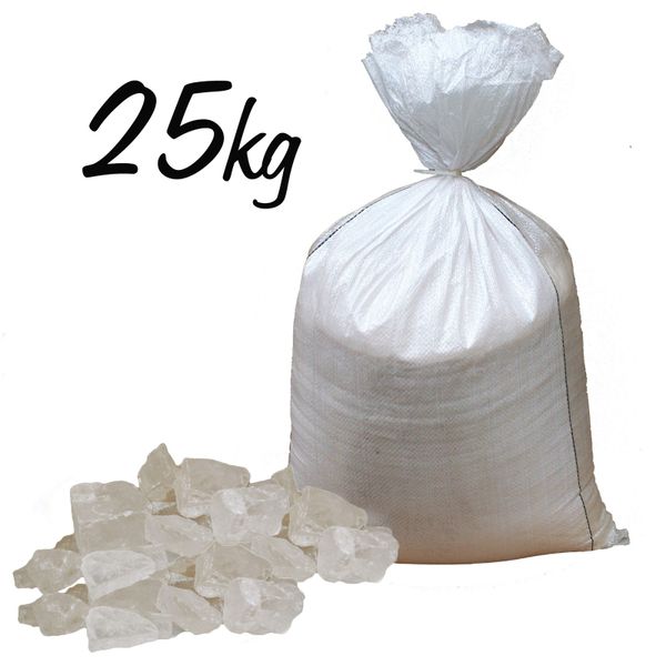 Zak met witte kristal brokken 25Kg - Large