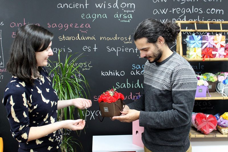 Zeep Bloemen Boeket - Lavendel Roos & Anjer