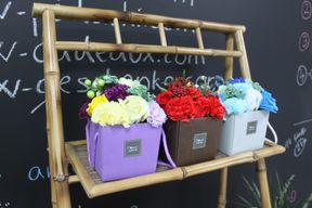 Zeep Bloemen Boeket - Rode Roos & Anjer