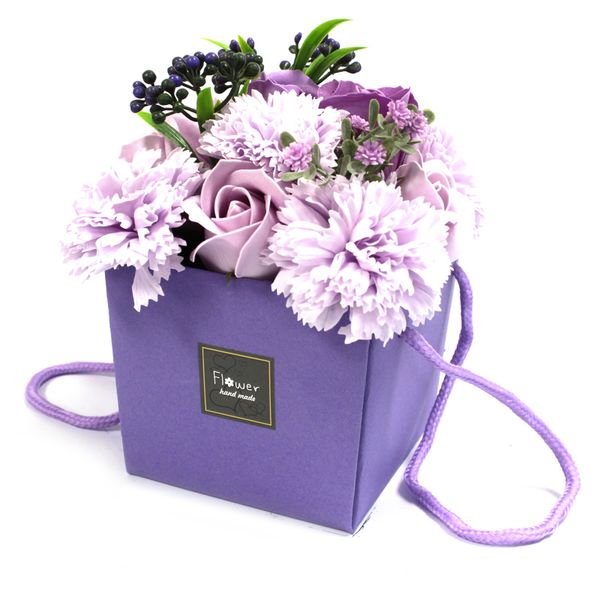 Soap Flower Bouquet - Lavender Rose & Carnation - SPECIAL