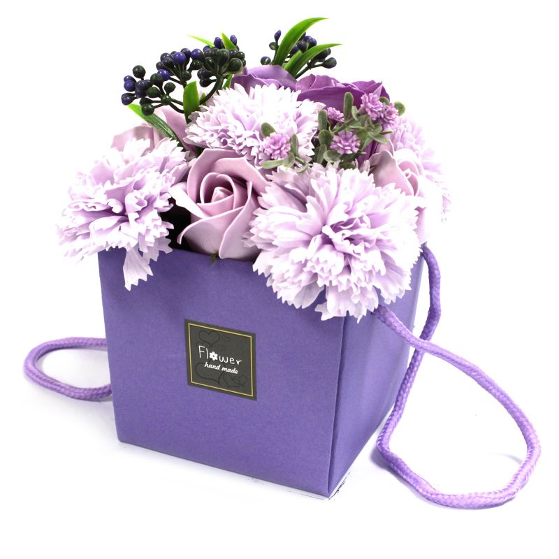 Soap Flower Bouquet - Lavender Rose & Carnation - SPECIAL