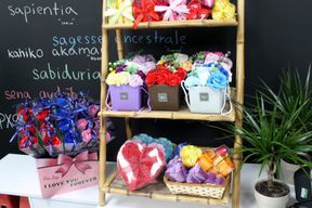 Set van 9 Zeep Rozen in Luxe Verpakking - Perzik Kleurige Rozen