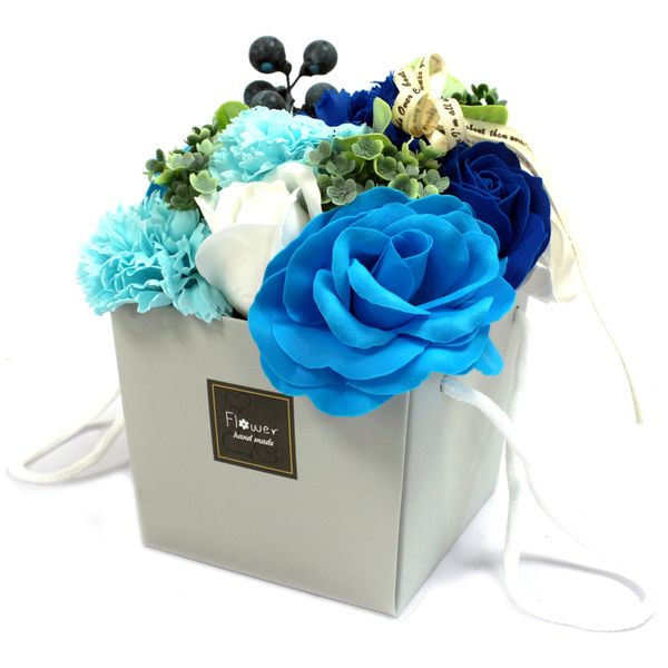 Soap Flower Bouquet - Blue Wedding - SPECIAL