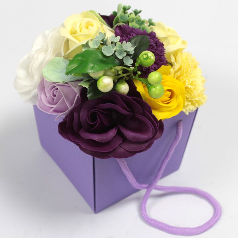 Soap Flower Bouquet - Purple Flower Garden - SPECIAL