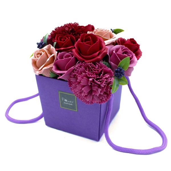 Soap Flower Bouquet - Purple Flower Garden - SPECIAL