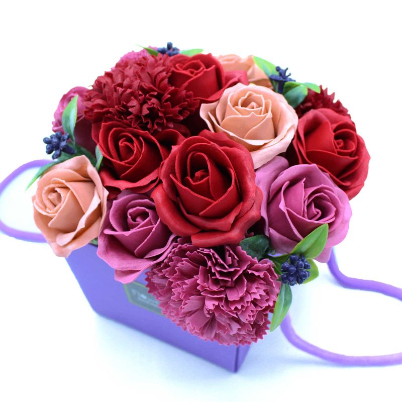 Soap Flower Bouquet - Purple Flower Garden - SPECIAL