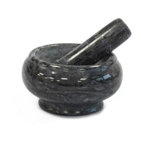 Marmeren Vijzel & Stamper - Klein - Zwart - 8 x 5.5cm