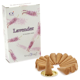 12x Stamford Premium Wierook Kegels -Lavendel