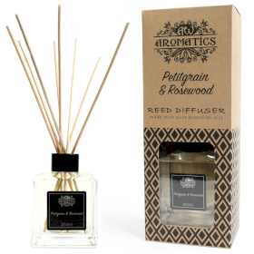 Pure Essentiële Oliën Reed Diffusers - Petitgrain & Rozenhout - 200ml