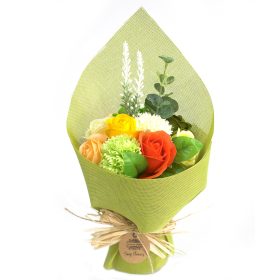 Zeep Bloemen Boeket - Groen & Geel