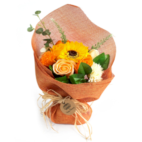 Zeep Bloemen Boeket - Oranje