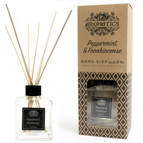 Pure Essentiële Oliën Reed Diffusers - Pepermunt en wierook - 200ml