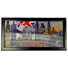 Iconisch 3D 23x50cm - Londen & Vlag