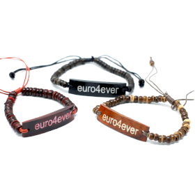 6x Kokos Slogan Armbanden - Euro4Ever