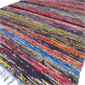 Indiase Recycled Tapijt - Blauw - 153 x 90cm