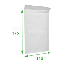 10x Gewatteerde Enveloppen - WIT - A/11 (115x175mm)