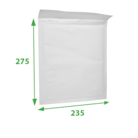 10x Gewatteerde Enveloppen - WIT - E/15 (235x275mm