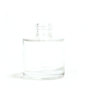 6x Glazen Diffusie Fles - Ovaal 50 ml - Kleur Transparant